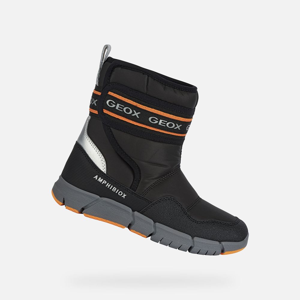 Bottes Geox Flexyper Abx - Noir/Orange - Garcon 260189-ZJK